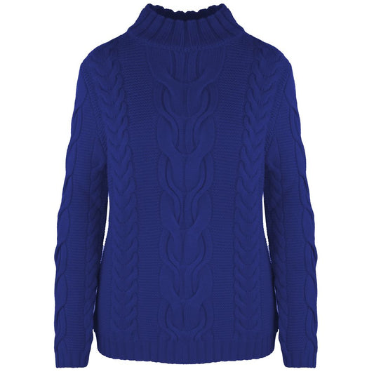 Malo Blauer Wollpullover