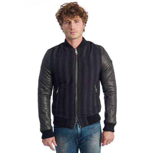 Roberto Pepe Luxuriöse schwarze Stoffjacke