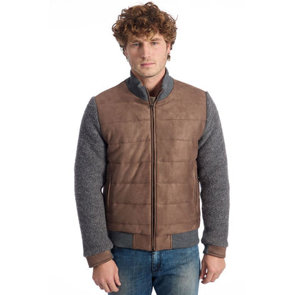 Roberto Pepe Luxus-Wolljacke in Braun