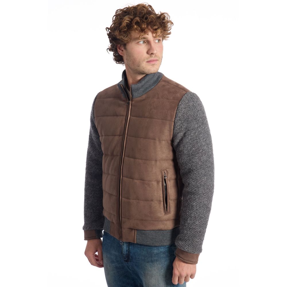 Roberto Pepe Luxus-Wolljacke in Braun