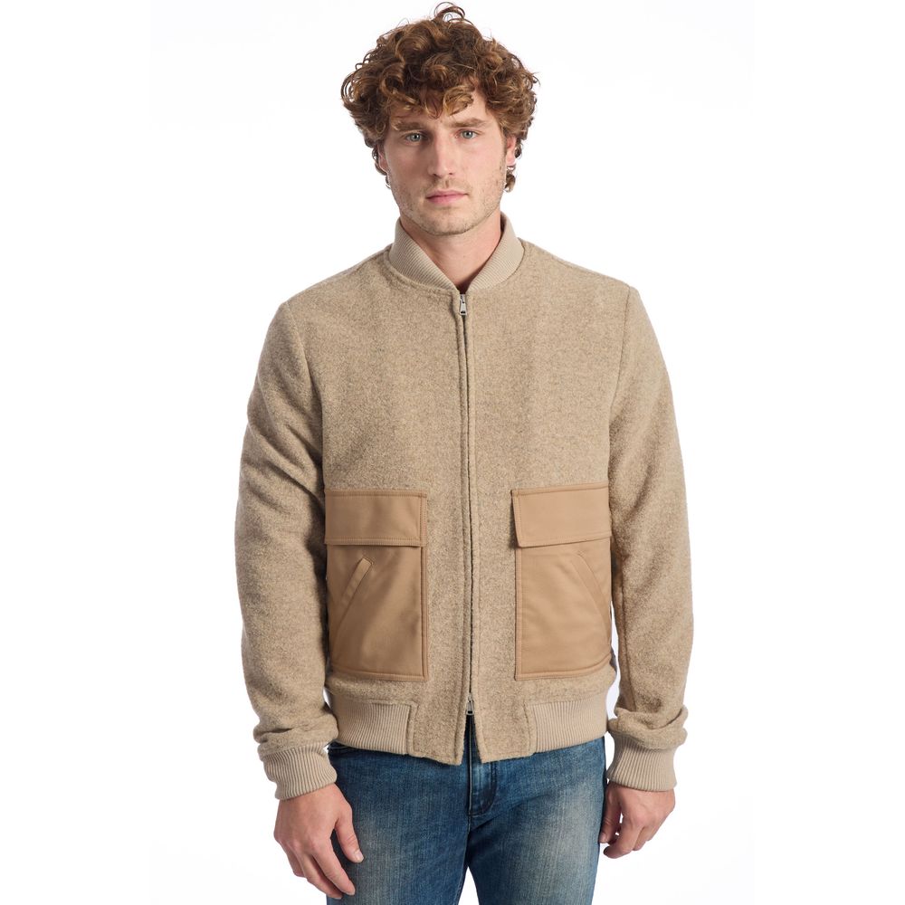 Roberto Pepe Luxuriöse beige Baumwolljacke