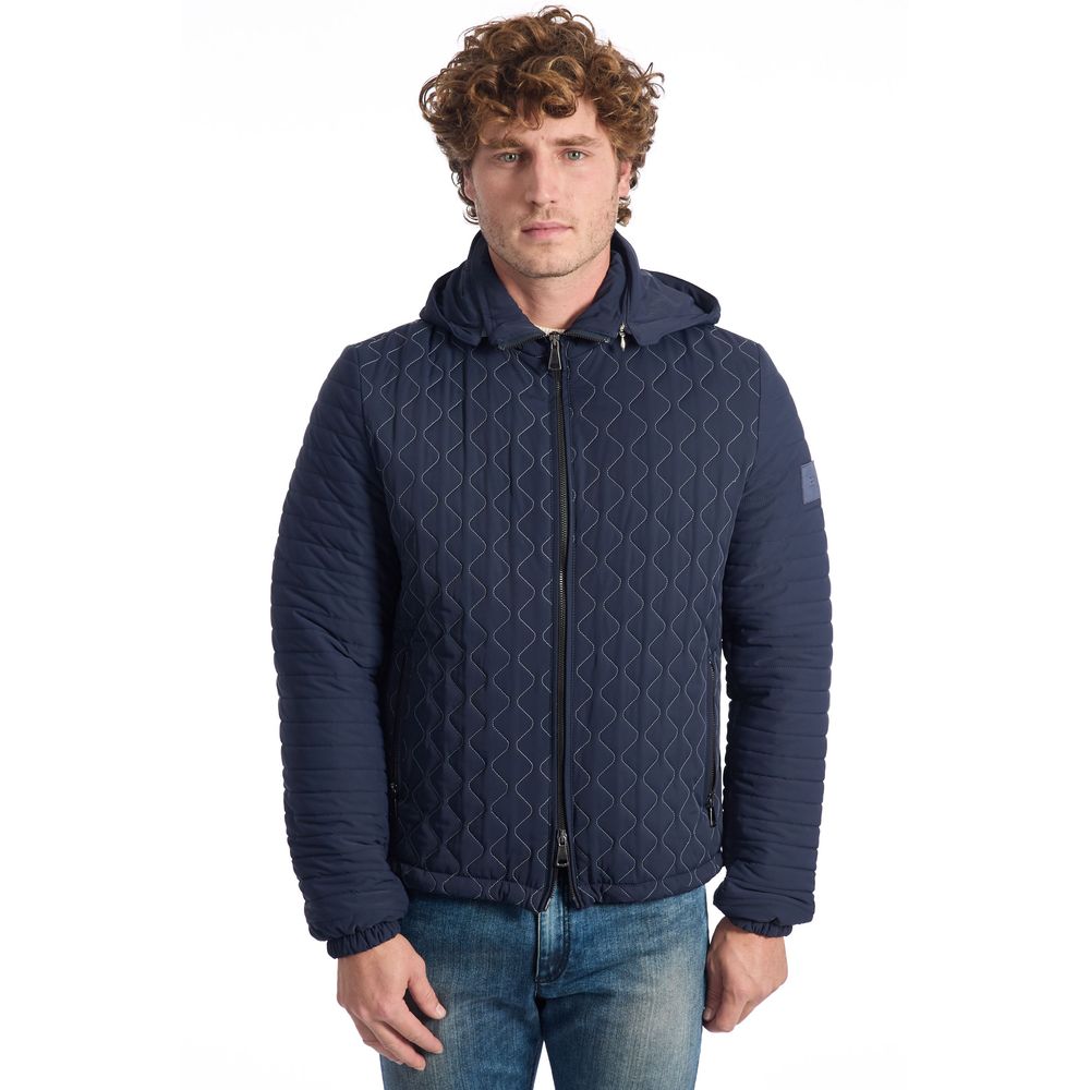 Roberto Pepe Luxuriöse blaue ECOMONTONE-Jacke