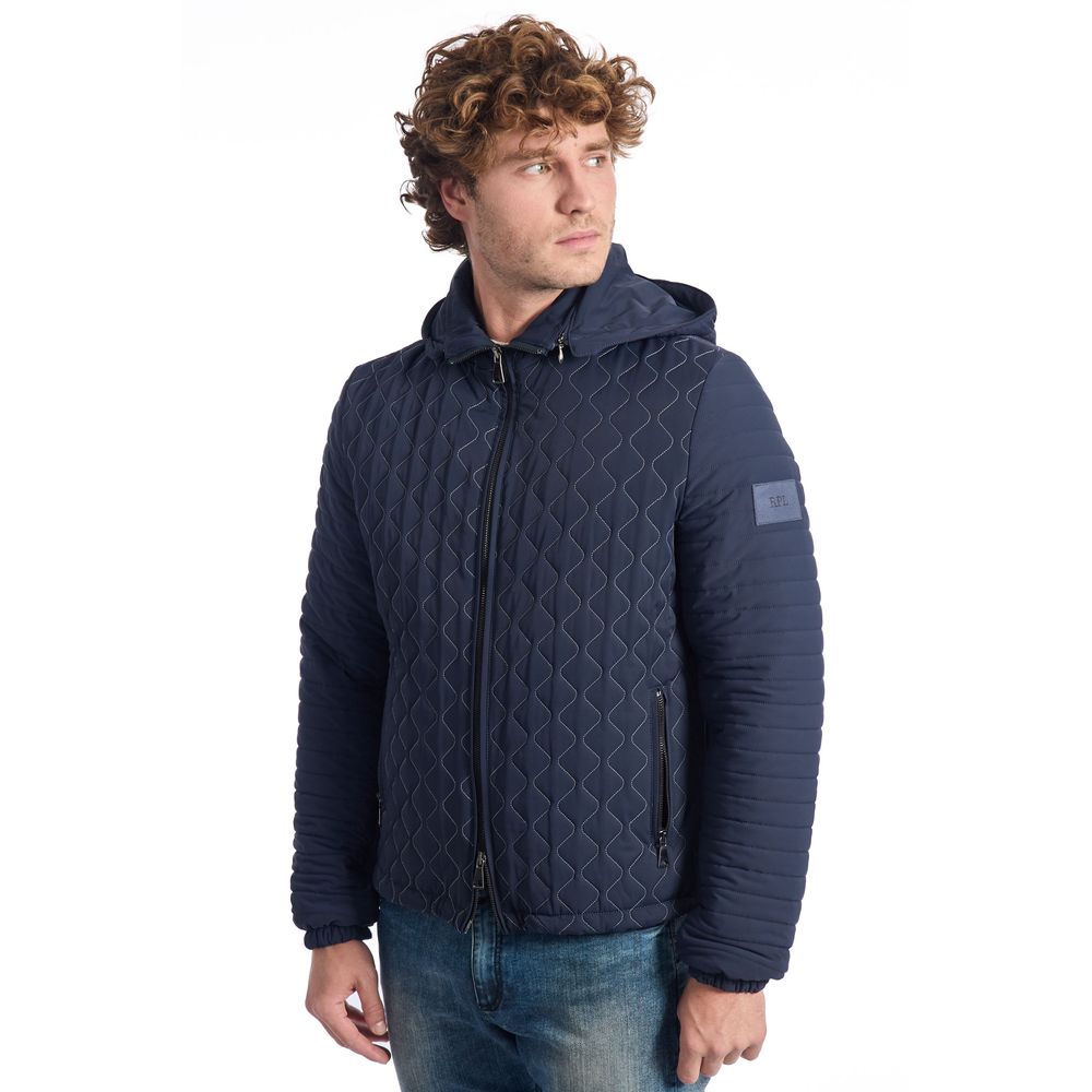 Roberto Pepe Luxuriöse blaue ECOMONTONE-Jacke