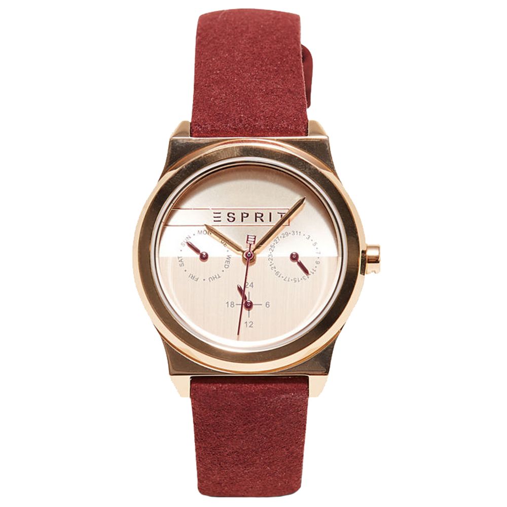 Esprit – Rote Lederuhr