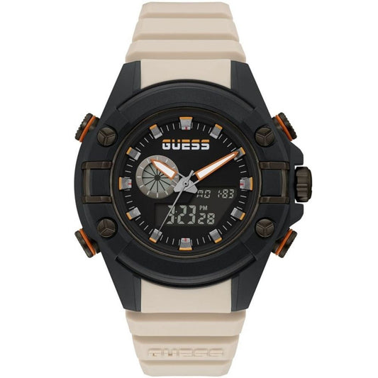 Guess – Uhr aus Kunstharz in Beige