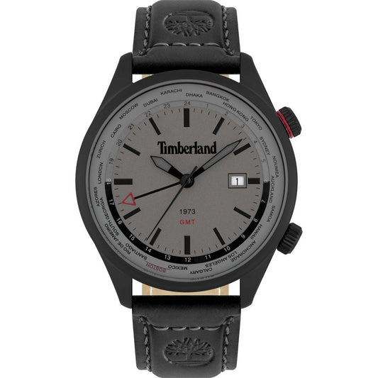 Schwarze Timberland-Lederuhr