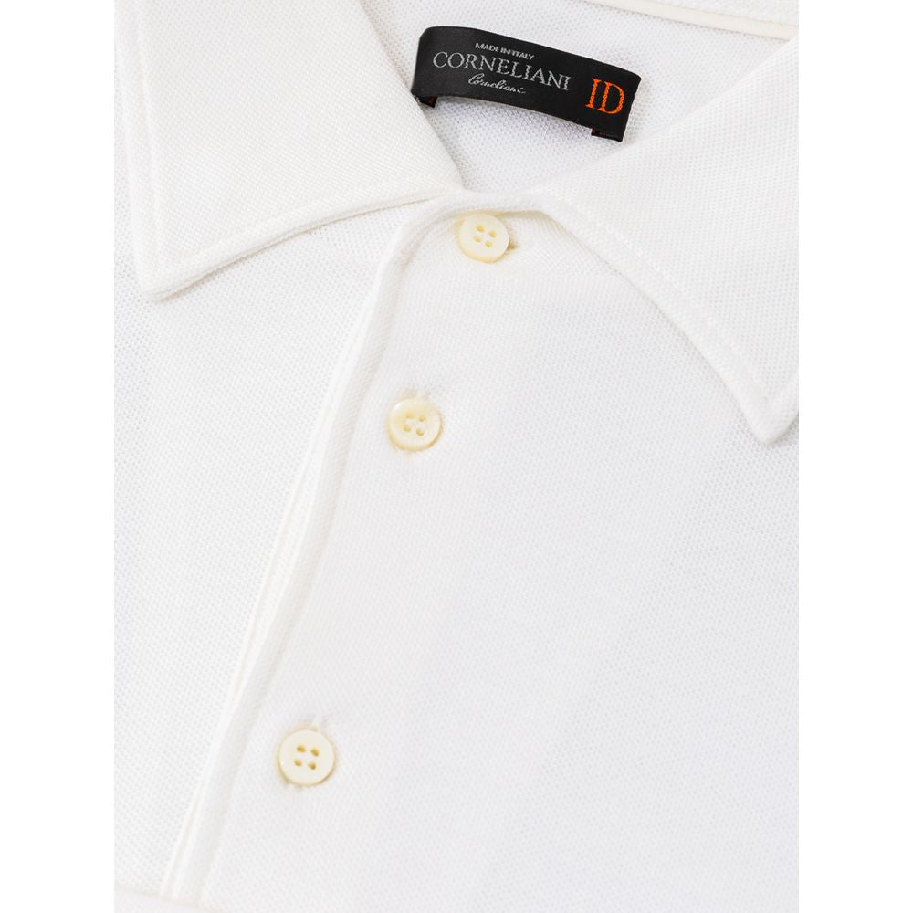 Weißes Poloshirt aus Baumwolle von Corneliani