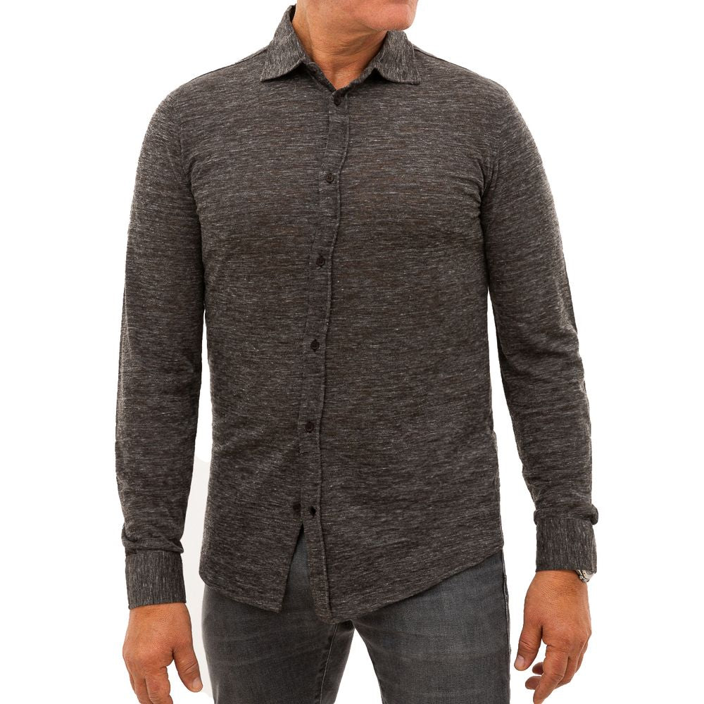 Corneliani Gray Wool Shirt