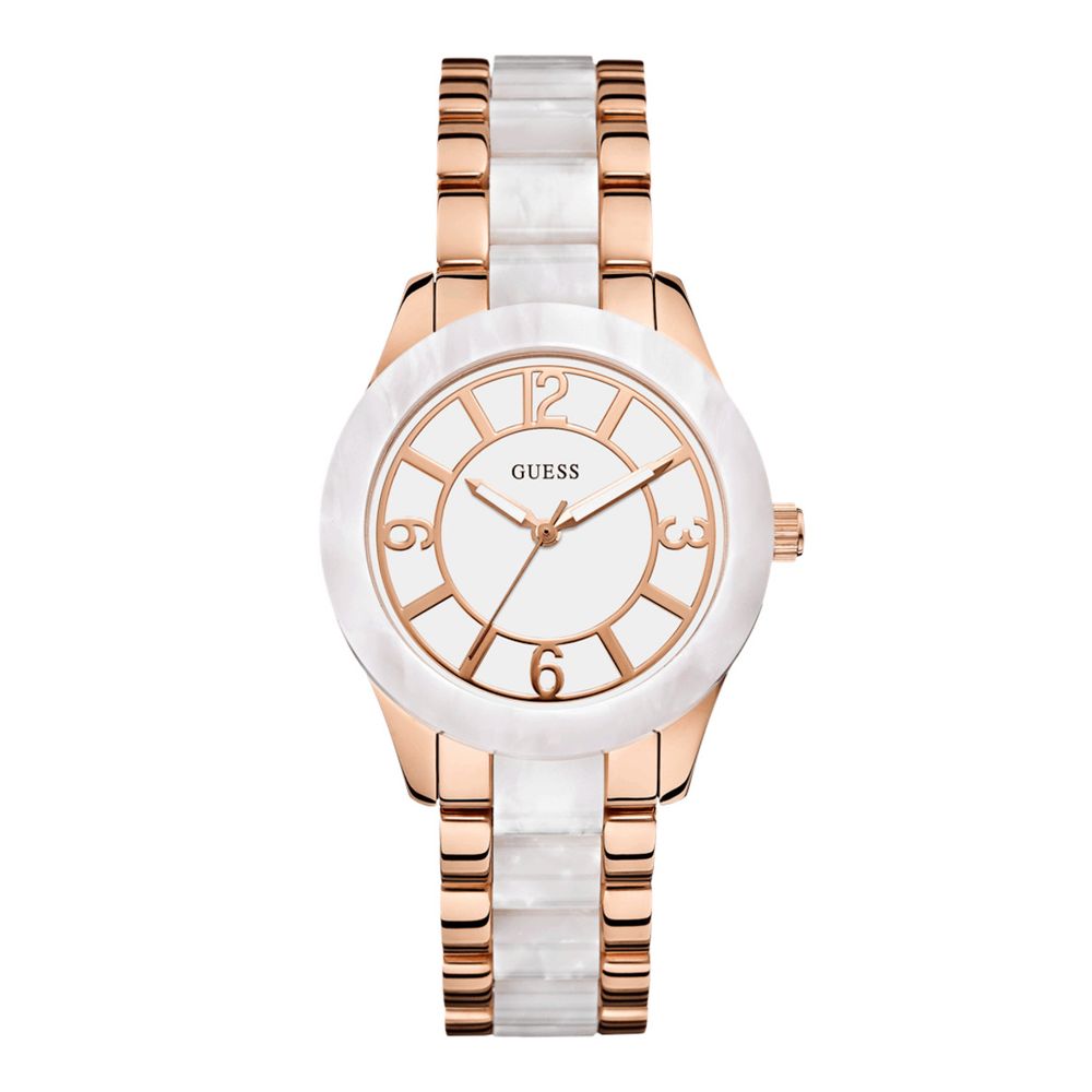 Guess – Uhr aus rosa Stahl und Polycarbonat