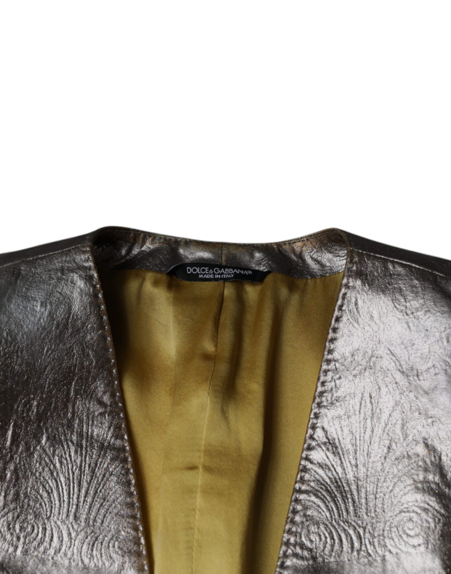 Dolce &amp; Gabbana – Einreihiger Blazer aus goldenem Jacquard