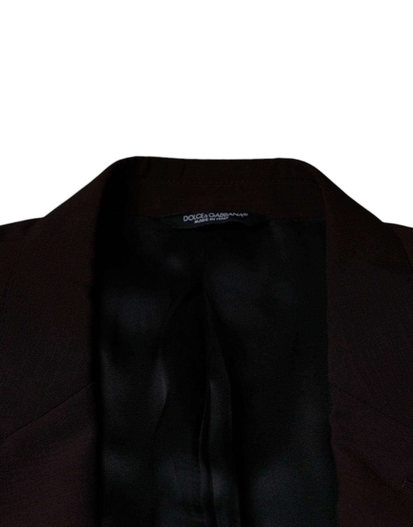 Dolce & Gabbana Bordeaux Wool Single Breasted Dress Blazer