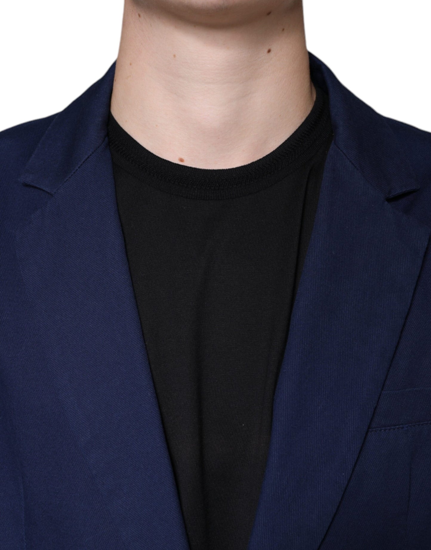 Dolce &amp; Gabbana – Einreihiger Blazer mit Kerbe, Blau