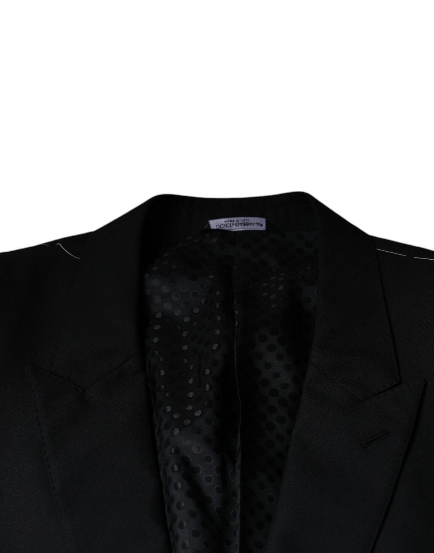 Dolce &amp; Gabbana Schwarzer einreihiger Wollblazer für Herren