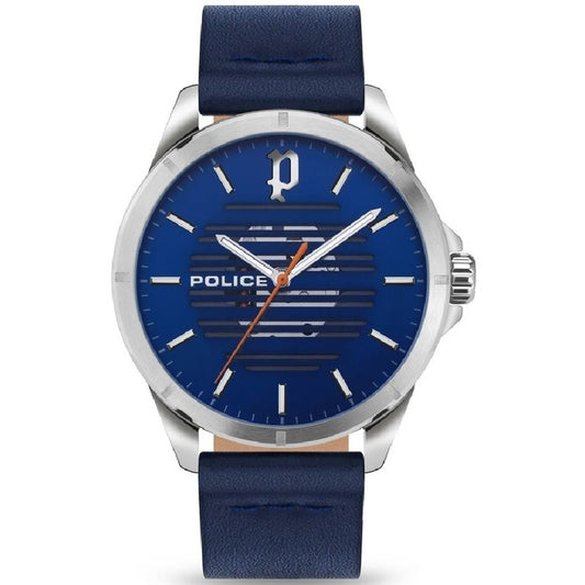 Police - Blaue Lederuhr