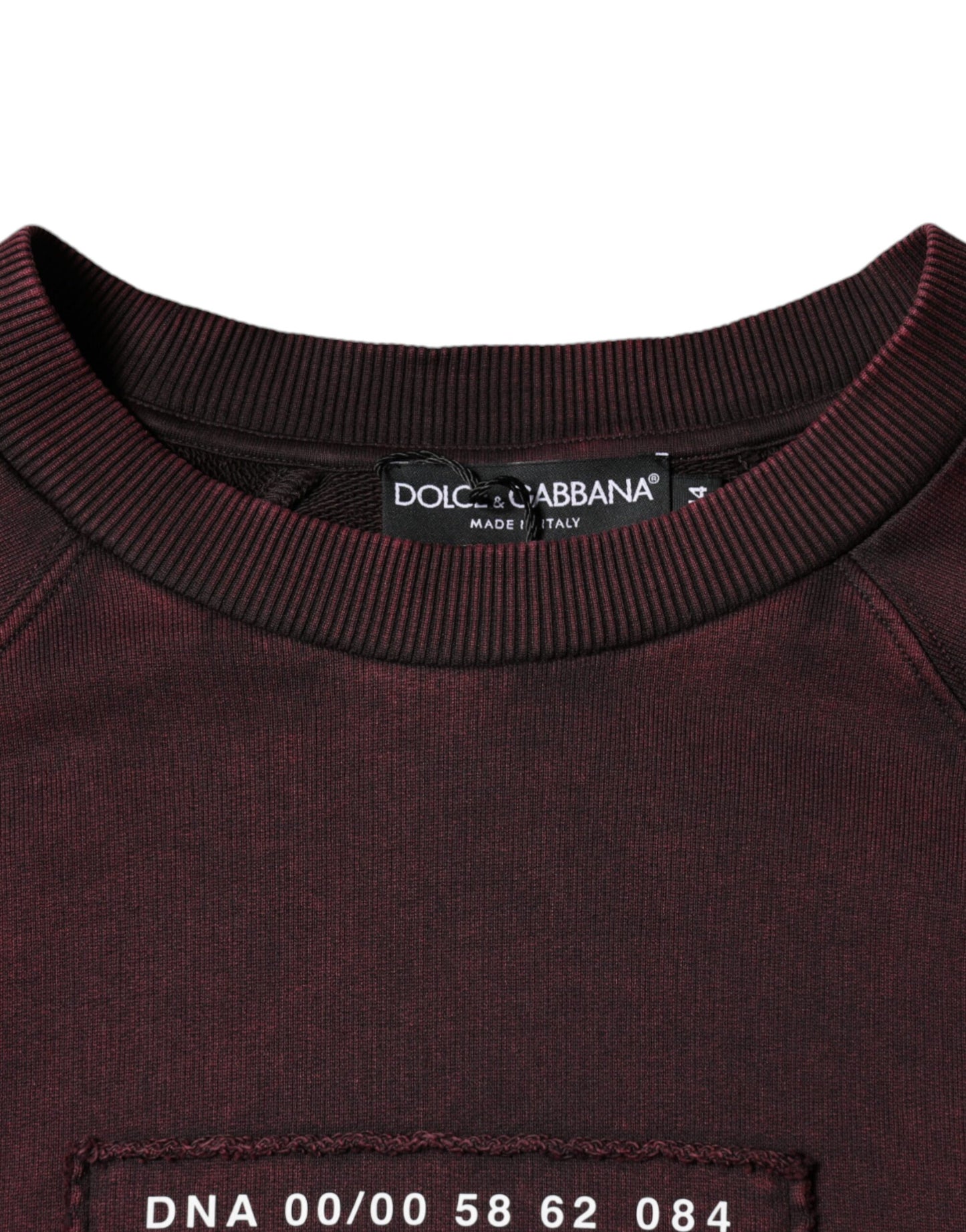 Dolce &amp; Gabbana – Kastanienbraunes Sweatshirt mit Rundhalsausschnitt und Logo für Herren