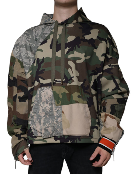 Dolce &amp; Gabbana Mehrfarbiger Camouflage-Kapuzenpullover