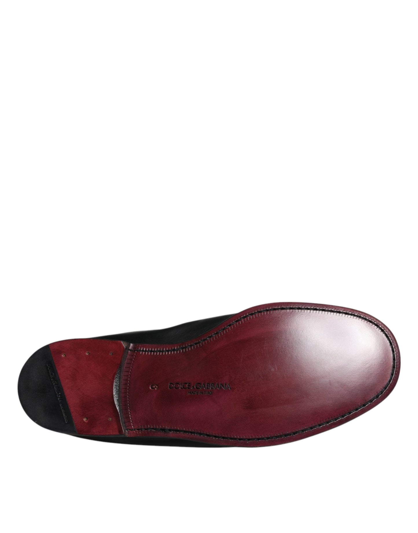 Dolce &amp; Gabbana – Schwarze Leder-Loafer mit Logo-Stickerei für Herren