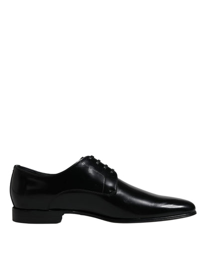 Dolce &amp; Gabbana – Derby-Schuhe aus schwarzem Leder für Herren