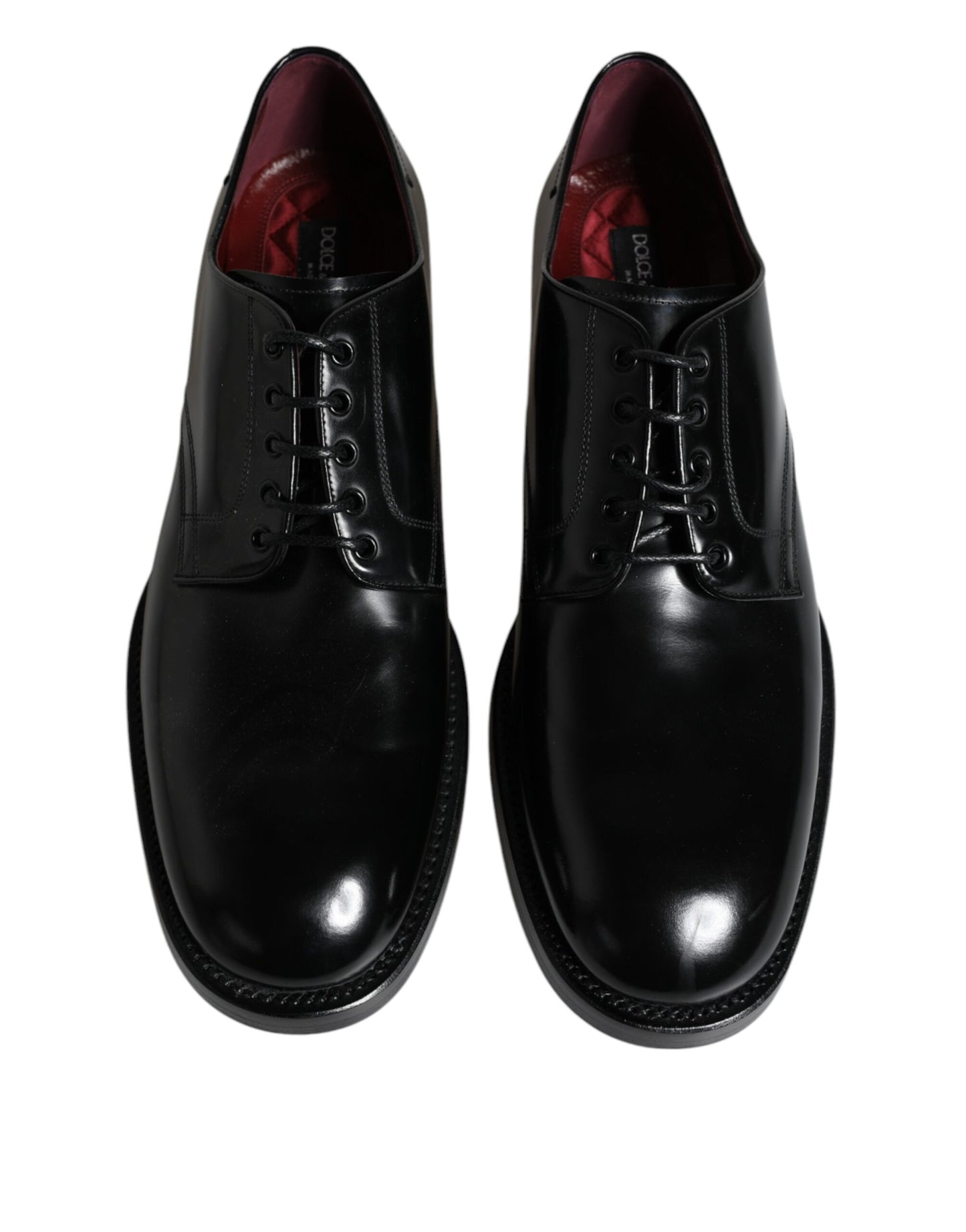 Dolce &amp; Gabbana – Derby-Schuhe aus schwarzem Leder für Herren