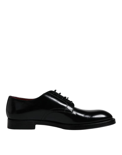 Dolce &amp; Gabbana – Derby-Schuhe aus schwarzem Leder für Herren