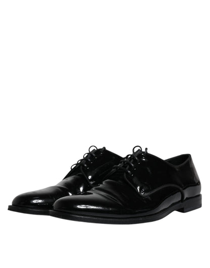 Dolce &amp; Gabbana – Derby-Schuhe aus schwarzem Leder für Herren