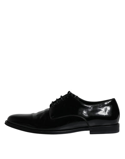 Dolce &amp; Gabbana – Derby-Schuhe aus schwarzem Leder für Herren