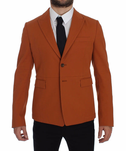 Blazer orange en coton stretch