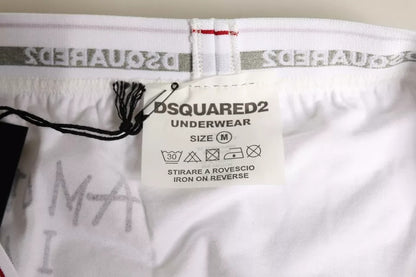 Dsquared² Weiße Baumwollstretch-Unterhose für Damen mit mittlerer Taille