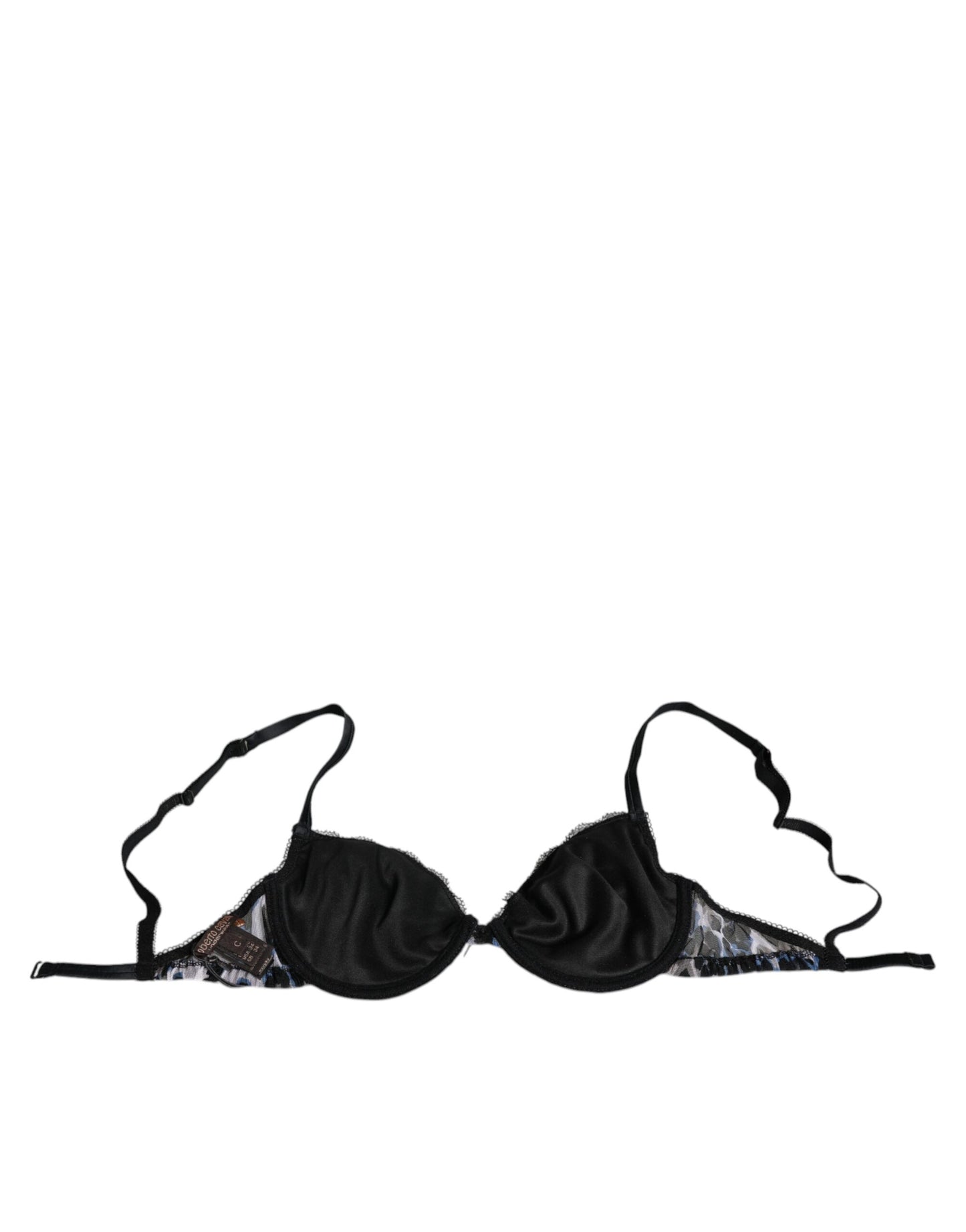 Roberto Cavalli – Push-Up-Reggiseno-BH mit Leopardenmuster, Weiß