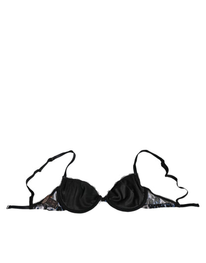 Roberto Cavalli – Push-Up-Reggiseno-BH mit Leopardenmuster, Weiß