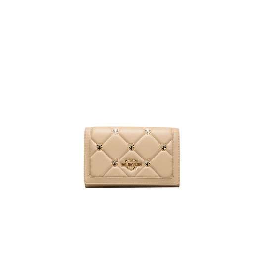 Love Moschino – Beige Umhängetasche aus Polyethylen