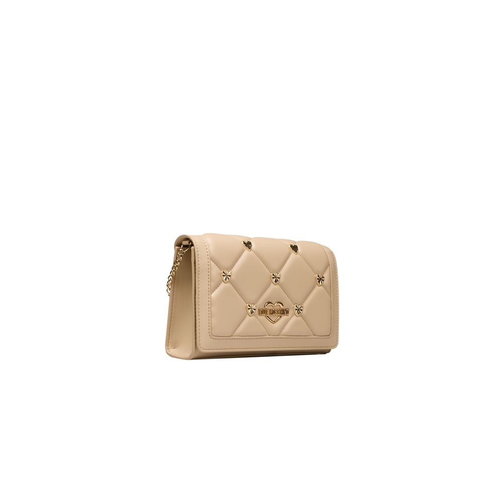 Love Moschino – Beige Umhängetasche aus Polyethylen