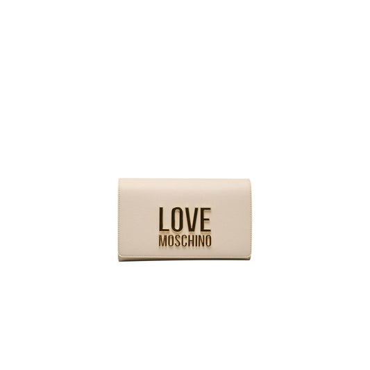 Love Moschino – Beige Umhängetasche aus Polyethylen