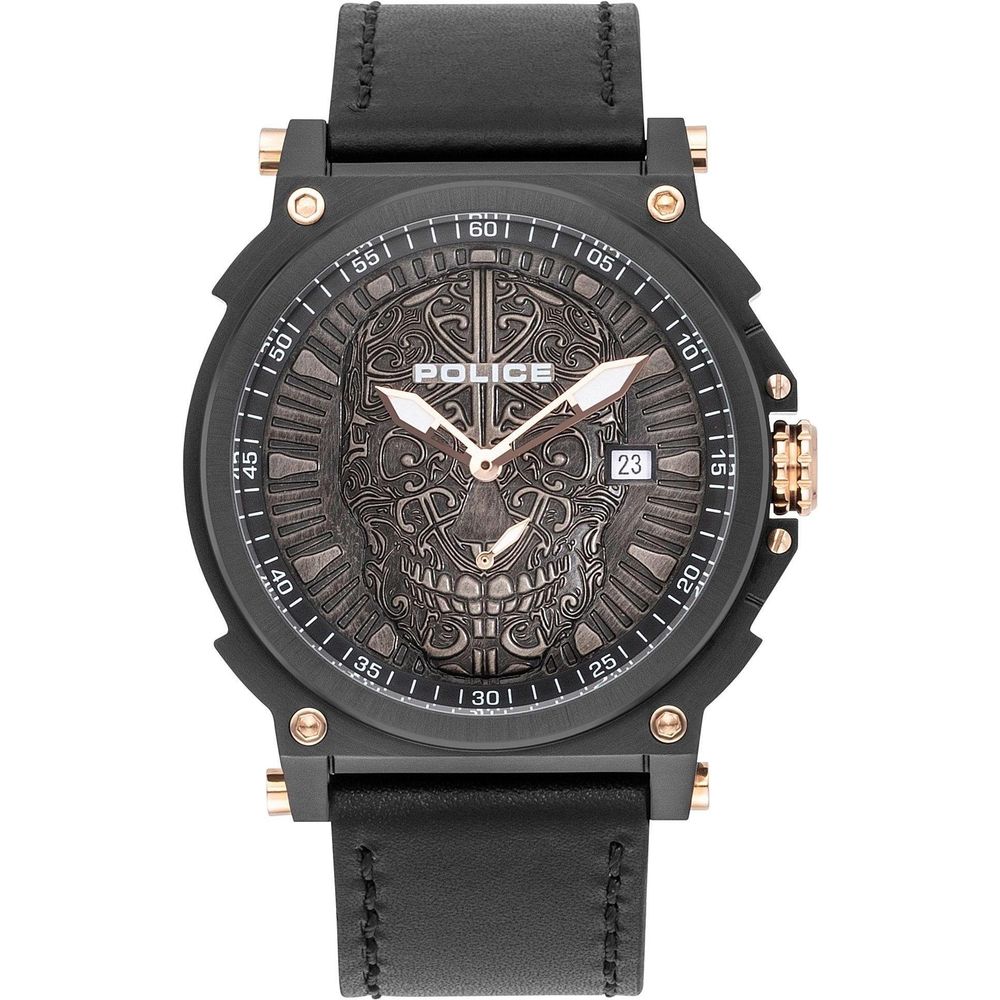 Police Gray Leather Watch