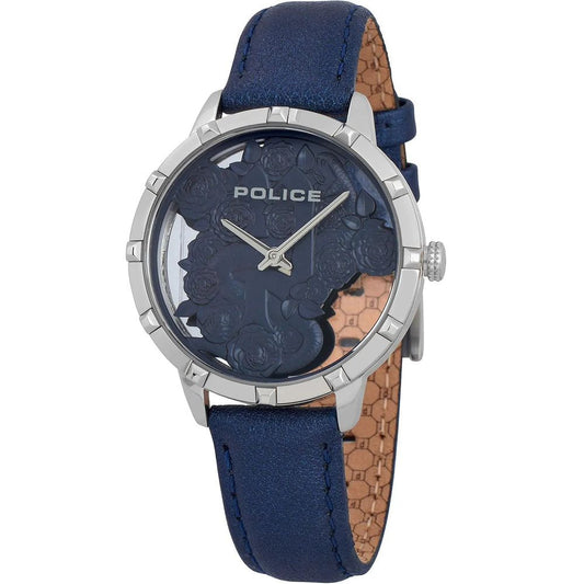 Police - Blaue Lederuhr