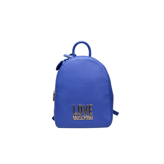 Love Moschino – Blauer Polyethylen-Rucksack