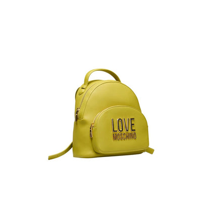 Love Moschino Gelber Polyethylen-Rucksack für Damen