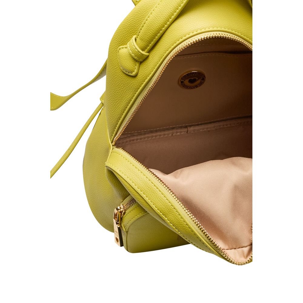 Love Moschino Gelber Polyethylen-Rucksack für Damen