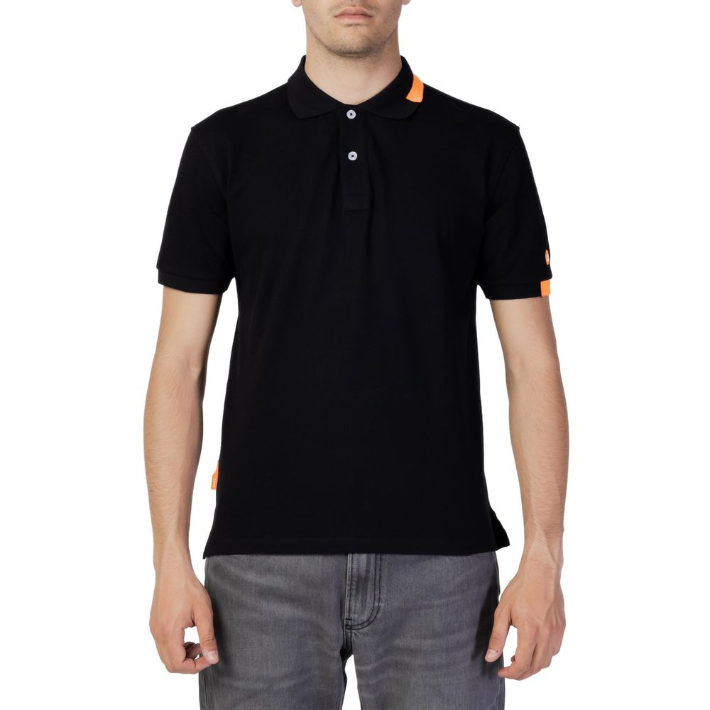 Schwarzes Baumwoll-Poloshirt von Suns