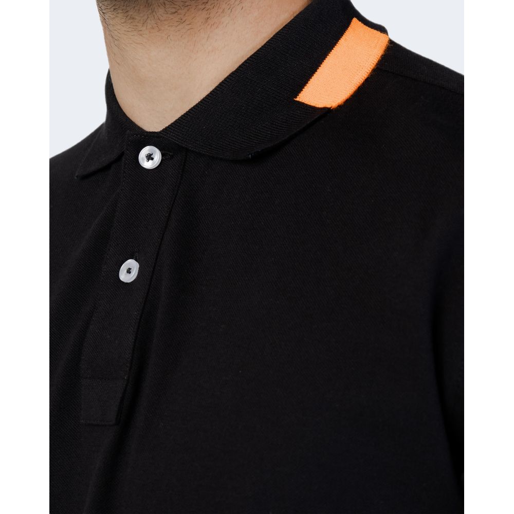 Schwarzes Baumwoll-Poloshirt von Suns