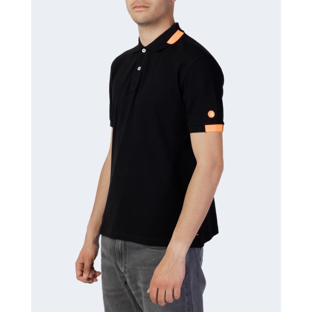 Schwarzes Baumwoll-Poloshirt von Suns