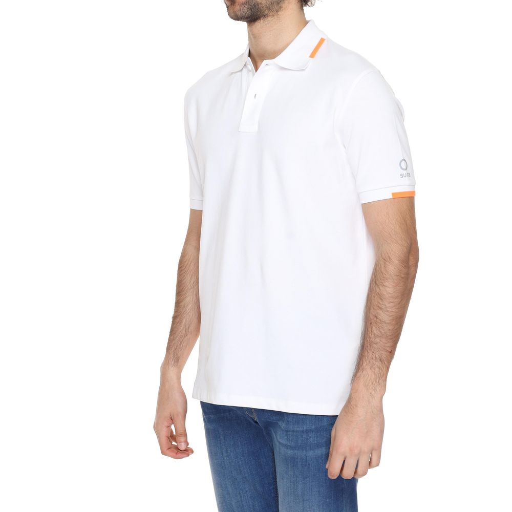 Suns White Cotton Polo Shirt