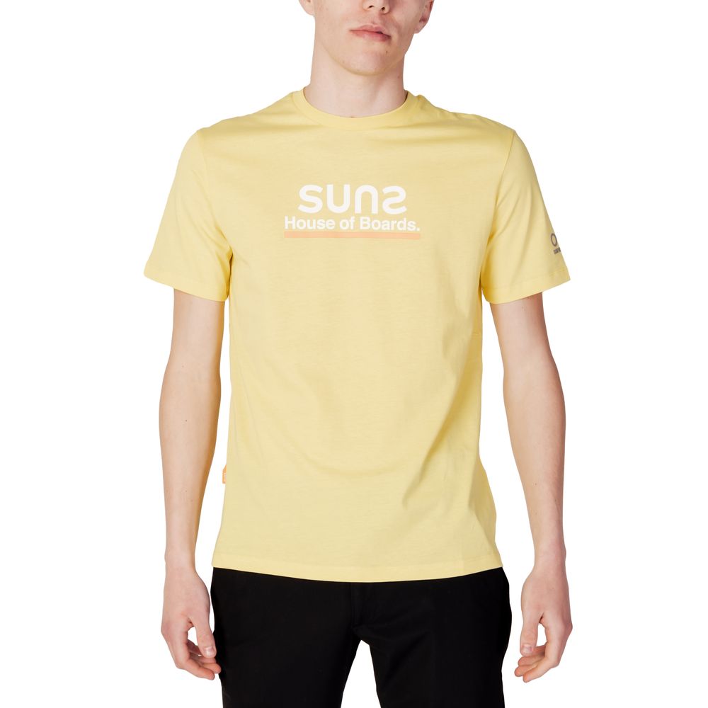 Gelbes Baumwoll-T-Shirt von Suns