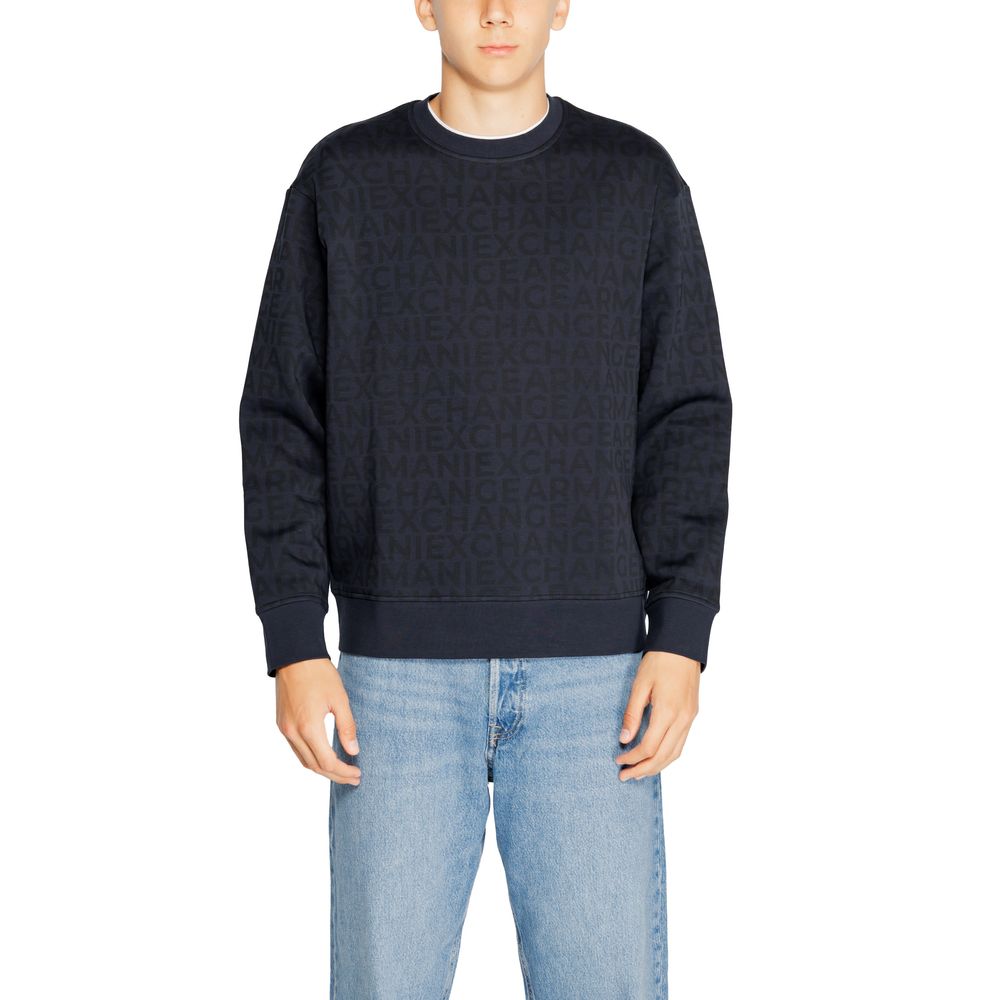 Armani Exchange - Blauer Baumwollpullover