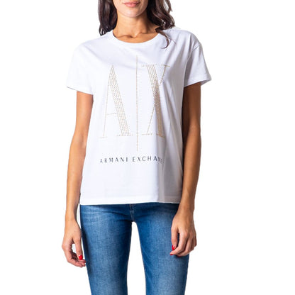 Armani Exchange – Oberteile und T-Shirts aus weißer Baumwolle