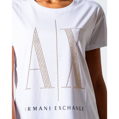 Armani Exchange – Oberteile und T-Shirts aus weißer Baumwolle