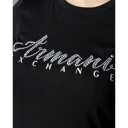 Armani Exchange Black Cotton Tops & T-Shirt