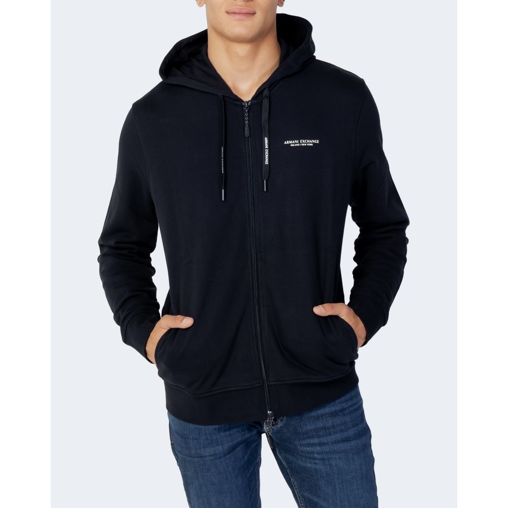 Armani Exchange - Blauer Baumwollpullover