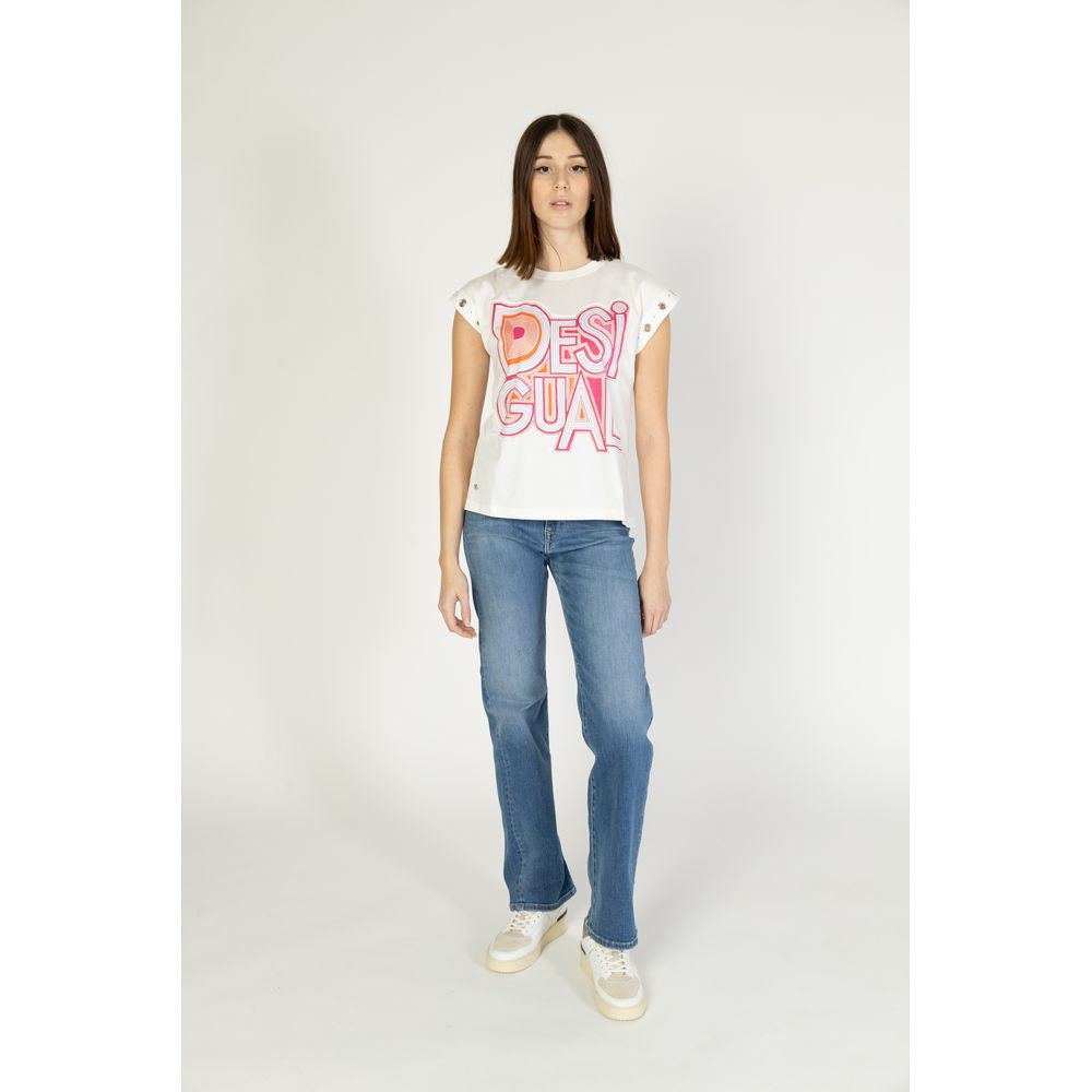 Desigual Mehrfarbige Oberteile und T-Shirts aus Baumwolle