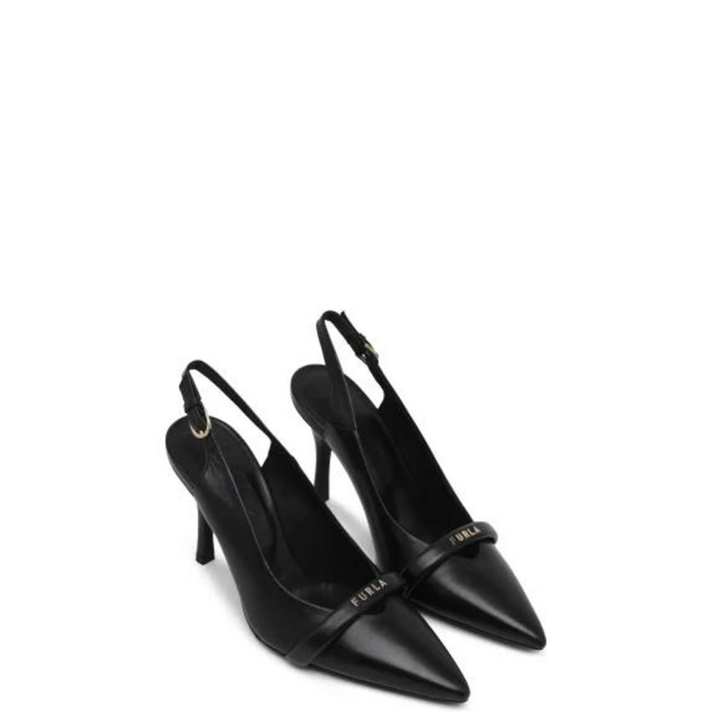 Furla Pumps aus schwarzem Leder